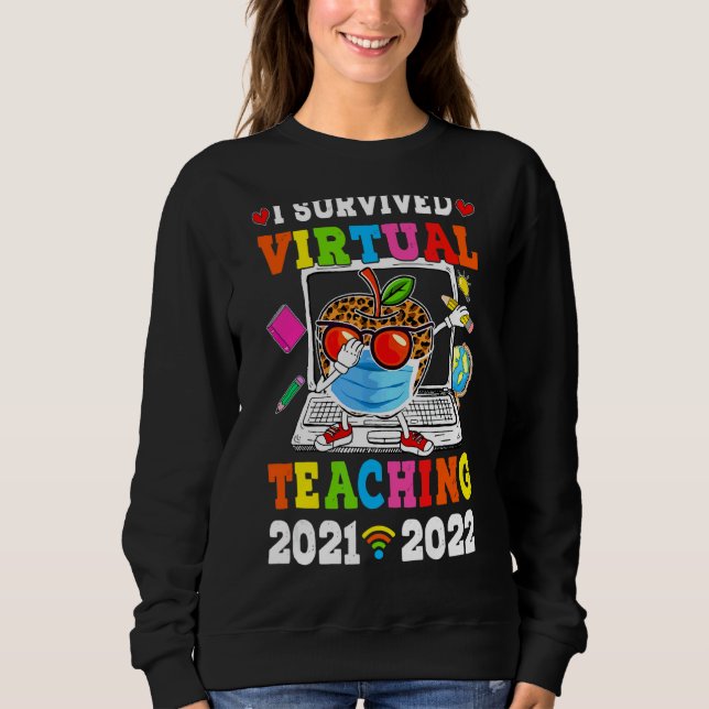 Jag Överlevde Virtuell Avstånd undervisning 2021 2 T Shirt (Framsida)