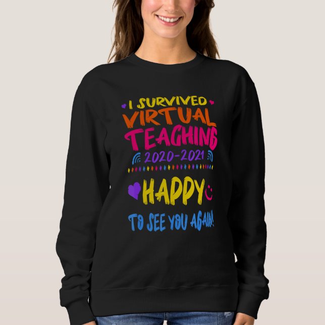 Jag Överlevde Virtuell undervisning T Shirt (Framsida)