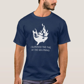 Jag överlevde vit tee shirt
