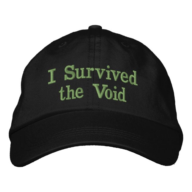Jag överlevde Void-hatten Broderad Keps (Framsida)