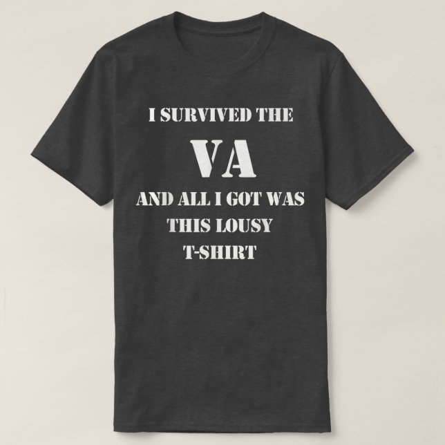 Jag Överlevde VV:s militära veteran T Shirt (Design framsida)