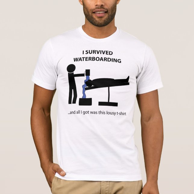 Jag överlevde Waterboarding T-shirt (Framsida)