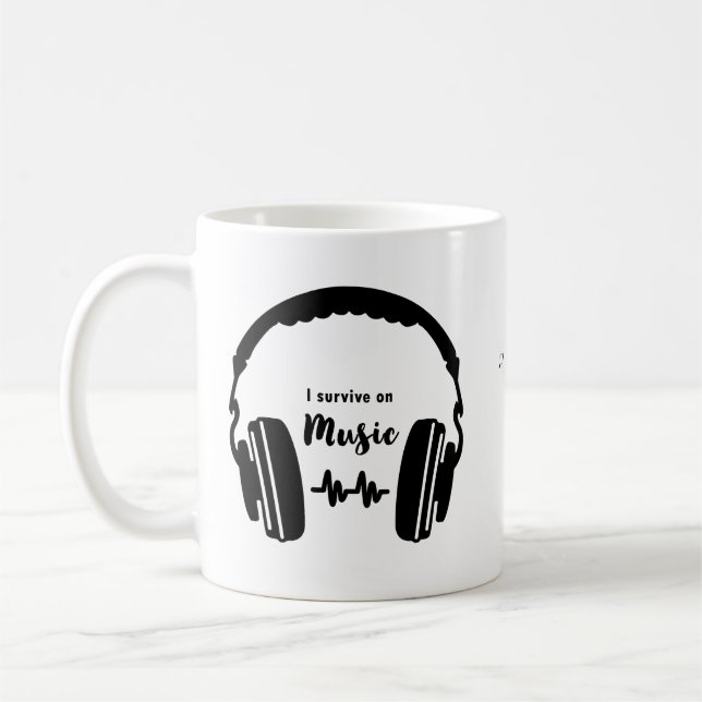 Jag överlever på Music Kaffemugg (Vänster)