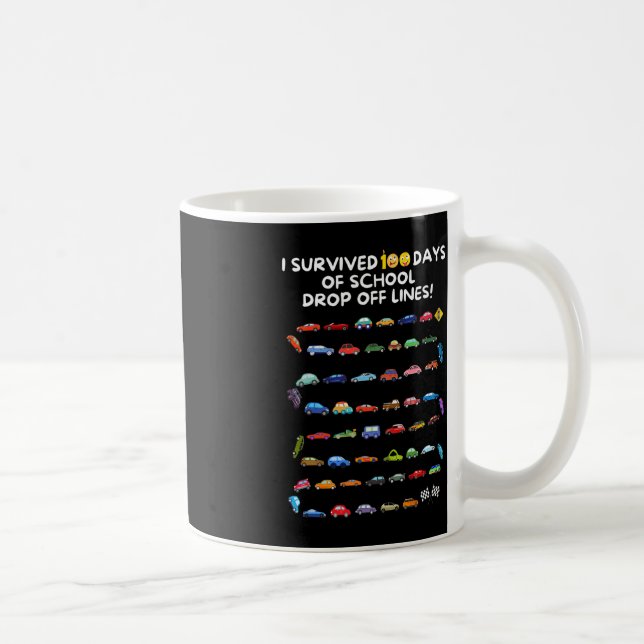 Jag Överlevt 100 dagar av skolavhopp från Linjer - Kaffemugg (Höger)