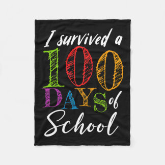 Jag Överlevt 100 dagar för lärare och stud Fleecefilt