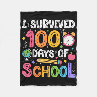 Jag Överlevt 100 dagar för skollärare Studenter 10 Fleecefilt