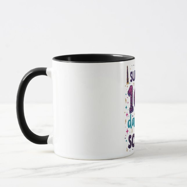 Jag Överlevt 100 dagar med skolenndesign Mugg (Vänster)