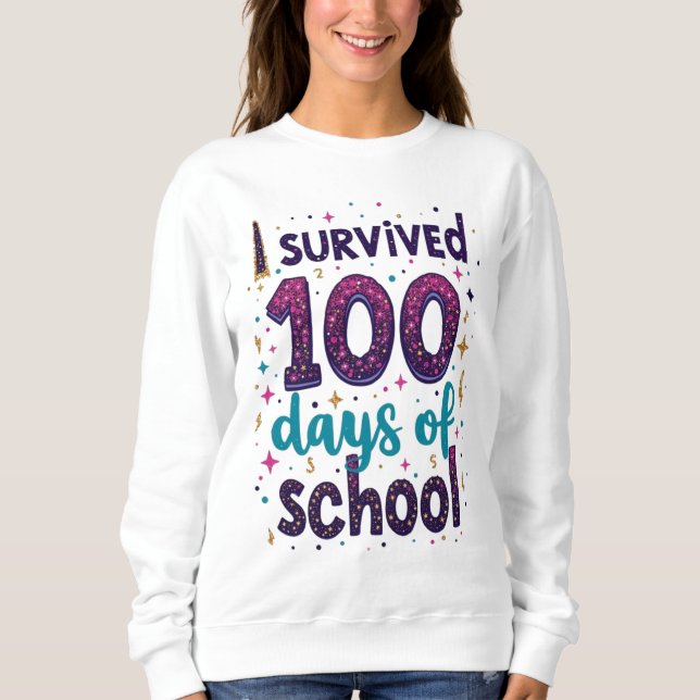Jag Överlevt 100 dagar med skolenndesign T Shirt (Framsida)