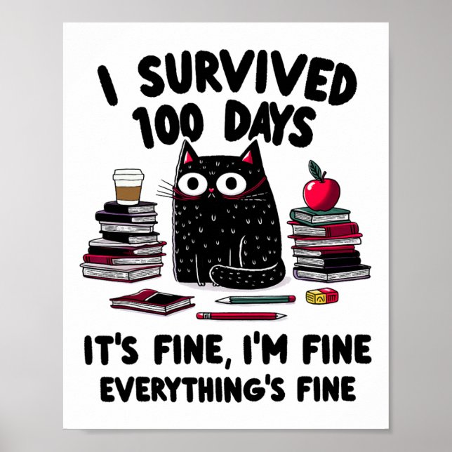 Jag Överlevt 100 dagar med skollärarbarn 100 Poster (Framsidan)