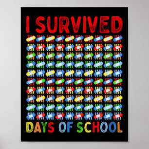 Jag Överlevt 100 dagar med skollärare Kids Bynd Ai Poster