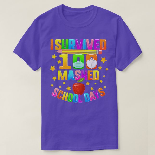 Jag Överlevt 100 måndagar i skolan 100 dagar i vec T Shirt (Design framsida)