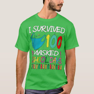 Jag Överlevt 100 Mask School Days 28 T Shirt