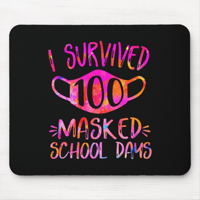 Jag Överlevt 100 Mask School Days Student eller Te Musmatta (Framsidan)