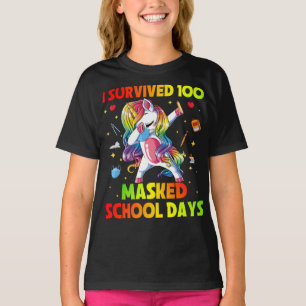 Jag Överlevt 100 Mask School Days T Shirt