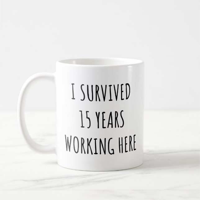 Jag Överlevt 15 år här, Lusj Pension Kaffemugg (Vänster)