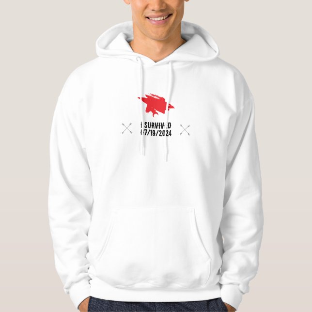 Jag Överlevt 19 juli Hoodie - enkel (Framsida)
