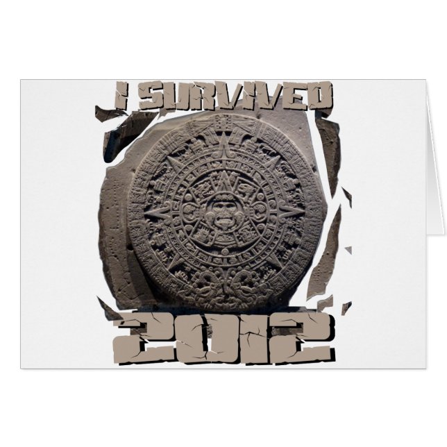 Jag ÖVERLEVT 2012 Hälsningskort (Framsidan Horizontal)