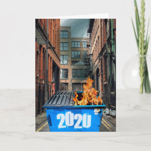 Jag Överlevt 2020 Dumpster Fire Gott nytt år 2021 Kort