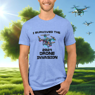 Jag Överlevt 2024 års Drone Invasion T Shirt