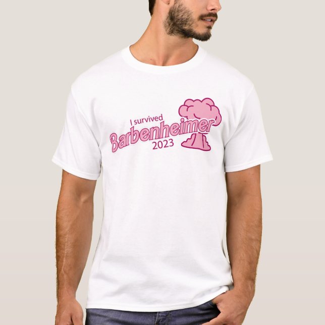 Jag överlevt barbenheimer 2023 t shirt (Framsida)
