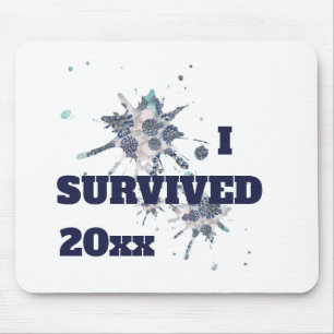Jag Överlevt Blue Covid Virus Gel Mouse Pad Musmatta
