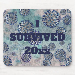Jag Överlevt Blue Covid Virus Mouse Pad Musmatta