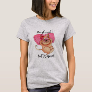 Jag Överlevt Cat Shirt - Lustigt Cat ThMeed Gift! T