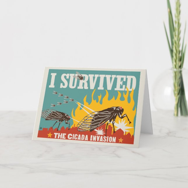 Jag Överlevt Cicada Invasion Kort (Framsida)