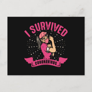 Jag Överlevt Coronavirus Covid 19 Survivor Vykort