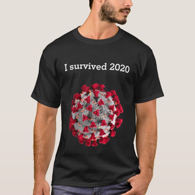 Jag överlevt coronavirus T-Shirt (Framsida)