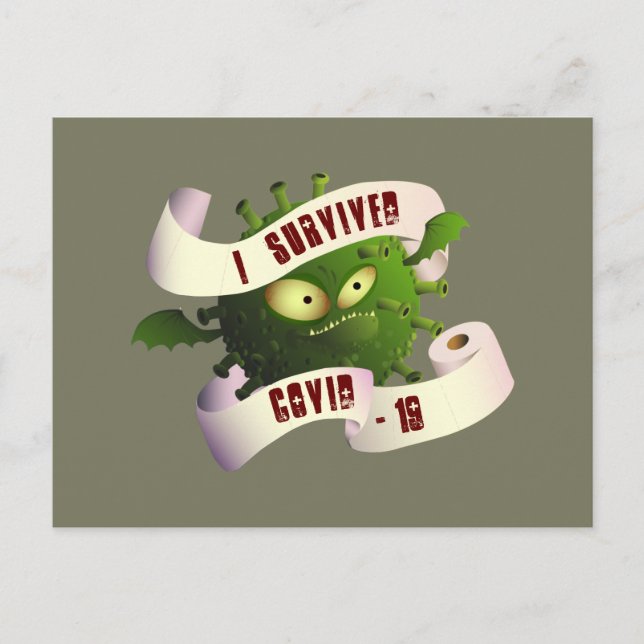 JAG överlevt COVID-19 Vykort (Framsida)