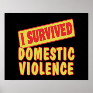 JAG ÖVERLEVT DOMESTICENS VÅLD POSTER