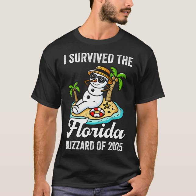Jag Överlevt Florida Snöstorm 2025 T Shirt (Framsida)