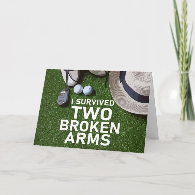 Jag överlevt från två brutna arm för golfer grönt kort (Framsida)