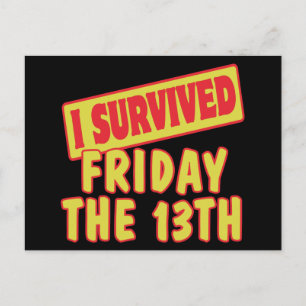 JAG ÖVERLEVT FREDAG DEN 13:E VYKORT