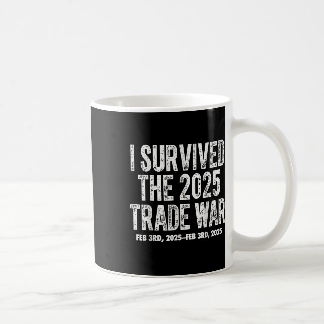 Jag Överlevt Handeln Krig Donald i februari 2025 Kaffemugg (Höger)