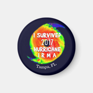 Jag ÖVERLEVT HURRICANE IRMA på "Din plats" Magnet