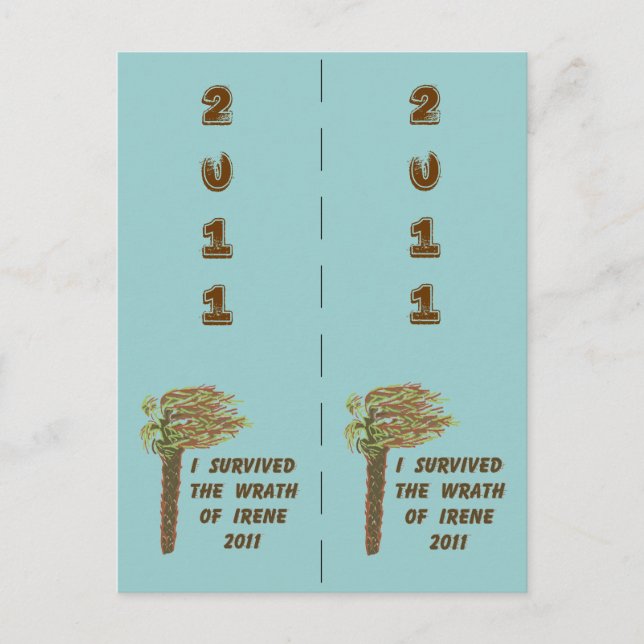 Jag Överlevt Irene Bookmarkers Vykort (Framsida)