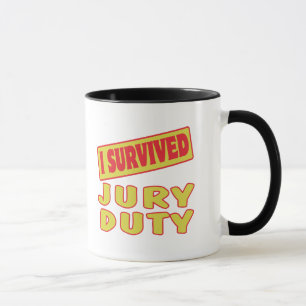 JAG ÖVERLEVT JURY DUTY MUGG