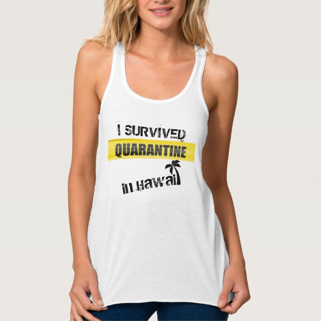 Jag Överlevt karantän på Hawaii Women T-Shirt Linne Med Racerback (Framsida)
