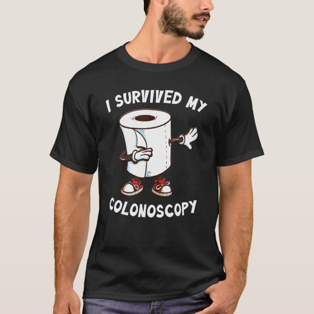 Jag Överlevt min Colonoscopy Survivor Hospital Pat T Shirt (Framsida)