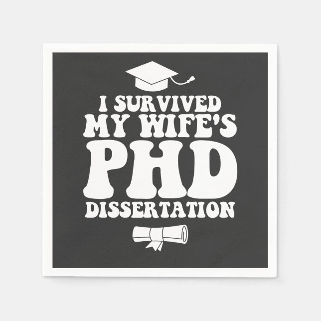 Jag Överlevt min frus Phd Dissertation Pappersservett (Framsidan)