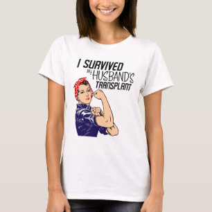 Jag Överlevt min Make-transpsplant Funny Caregive T Shirt