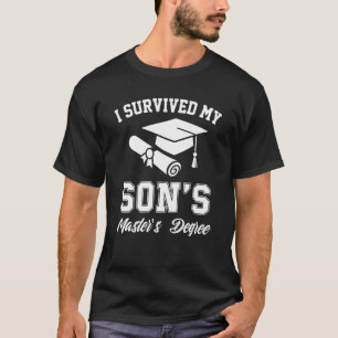 Jag överlevt mina söner, magisterexamen studenten t shirt