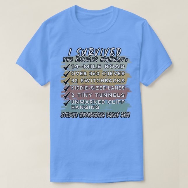 Jag överlevt Nål Highway 2021 T Shirt (Design framsida)