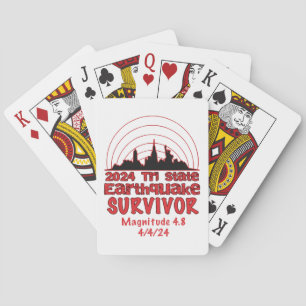 Jag Överlevt NYC-jordbävningen Quake Tri State 202 Casinokort