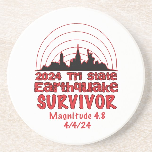 Jag Överlevt NYC-jordbävningen Quake Tri State 202 Underlägg (Framsidan)
