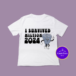 Jag Överlevt orkanen Milton Retro Stil 2024 T Shirt