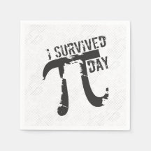 Jag Överlevt Pi Day - Lusnyj Pi Day Papper Napkins