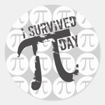 Jag Överlevt Pi Day - Lusnyj Pi Symbol Stickers